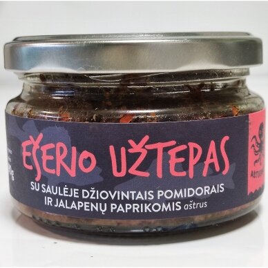 Aštrus ešerio, saulėje džiovintų pomidorų ir jalapenų paprikų užtepas AŠTUONKOJIS, 190 g