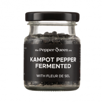 Fermentuoti Kampoto pipirai su "Fleur De Sel" druska (grūdeliais) KRUNTEI by FARMEX, 40 g