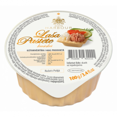 Klasikinis lašišų paštetas QUEEN HARBOUR, 100 g