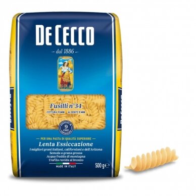 Makaronai DE CECCO Fusilli Nr.34, 500 g