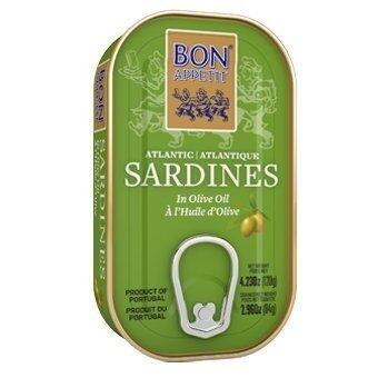 Sardinės alyvuogių aliejuje BON APPETIT, 120 g