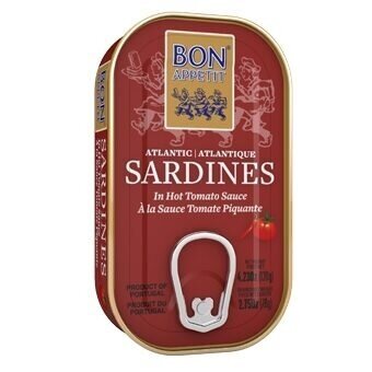 Sardinės aštriame pomidorų padaže BON APPETIT, 120 g