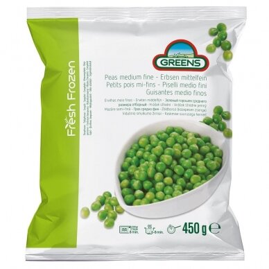 Šaldyti žalieji žirneliai GREENS, 450 g