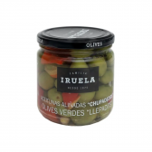 Žaliosios traiškytos alyvuogės Chupadedos marinate IRUELA, 370 g